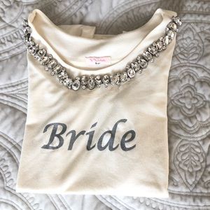 Nina Bridal “Bride” Embellished Tee